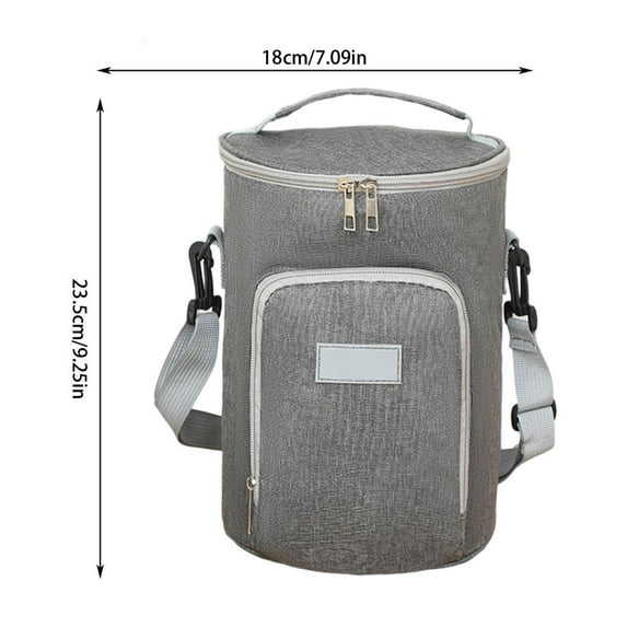 Round Insulated Bento Lunch Bag for Easy Carrying and Long-Lasting Temperature Control – Perfect for Picnics and Storage