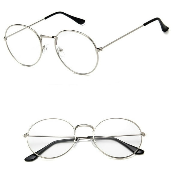 Round Jelly Sunglasses Transparent Ocean Sunglasses Vintage Sunglasses with Metal Frame Resin Lens and Universal Fit