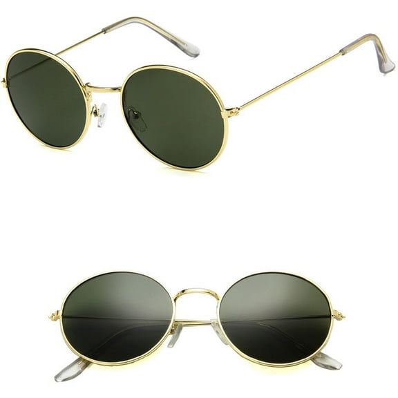 Round Jelly Sunglasses Transparent Ocean Sunglasses Vintage Sunglasses with Metal Frame Resin Lens Universal Fit Fashion Eyewear Sun Protection