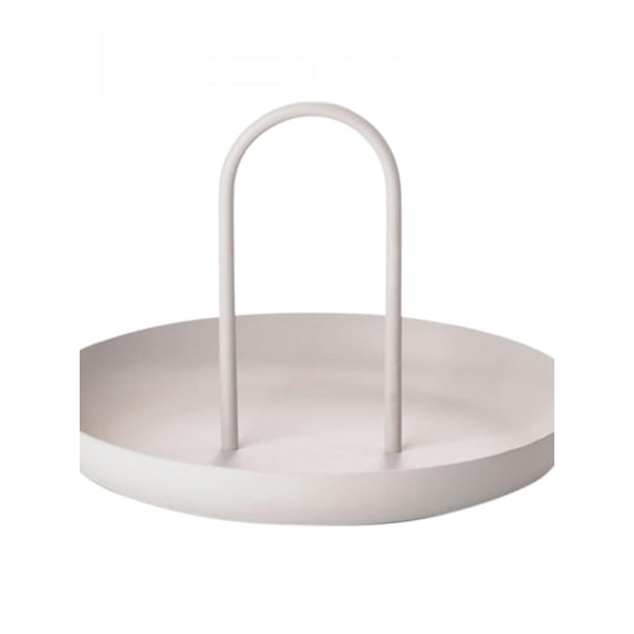 Round Jewelry Tray,Kitchen Table Meal Ring Trays Storage Sundries Tray With Handle Home Decor