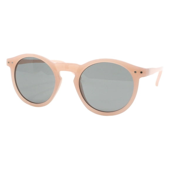 Round Keyhole Sunglasses Womens Vintage Designer Style Shades UV 400 Pink, Grey