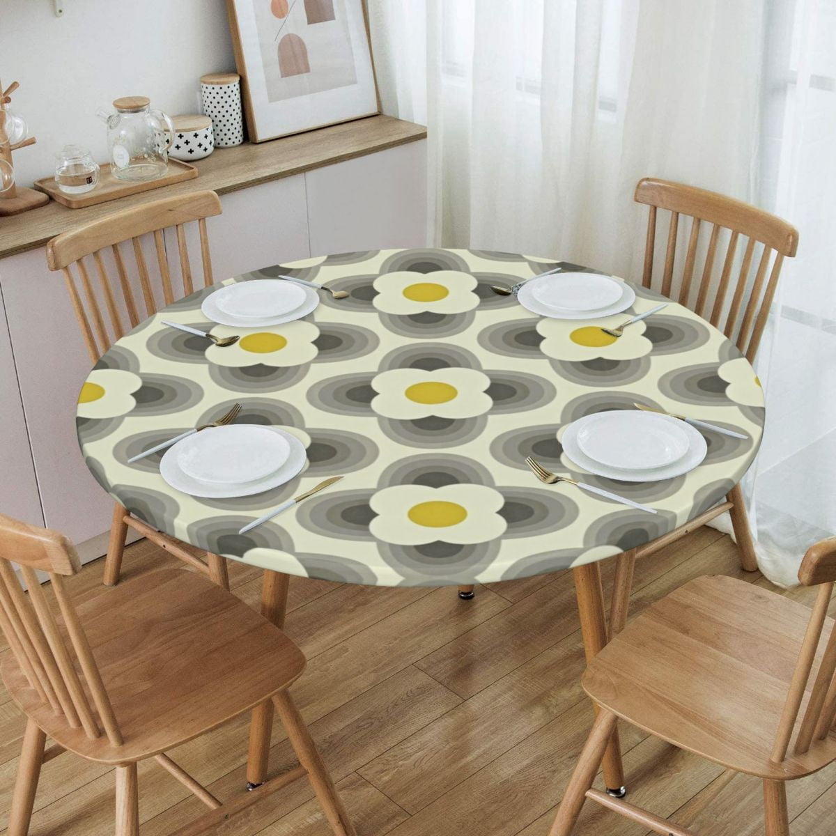 Round Kiely Orla Stem Bird Table Cloth Oilproof TableclothTable Cover