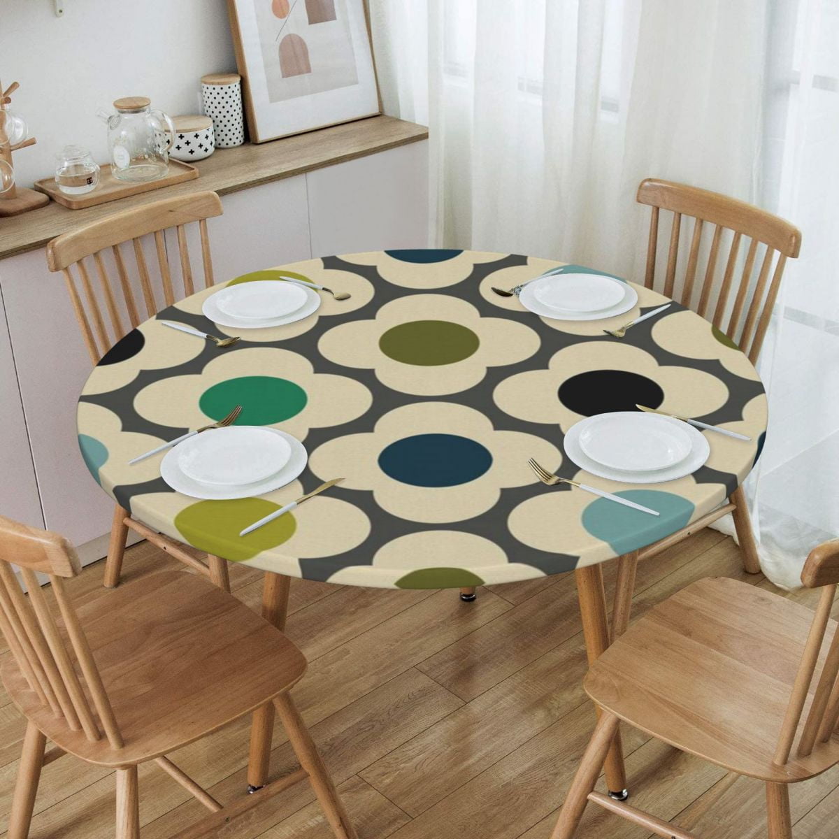 Round Kiely Orla Stem Bird Table Cloth Oilproof TableclothTable Cover