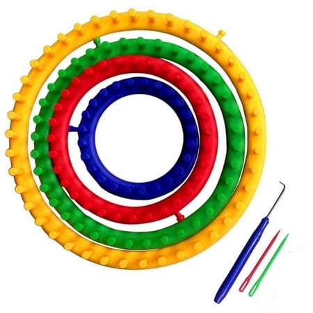Round Knitting Loom Set Plastic Circle Knitting Loom for Hats Scarf Shawl (1 Set)