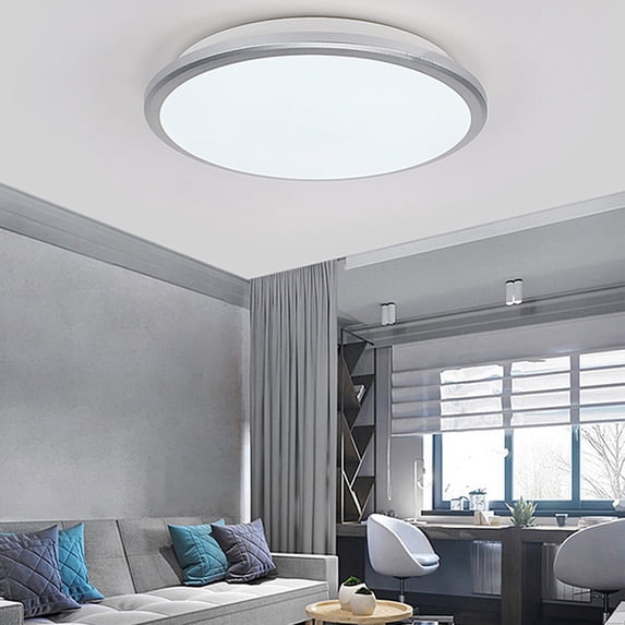 Round LED Ceiling Light Fixture for Bedroom Living Room Hallway Damp Rated 1-Pack