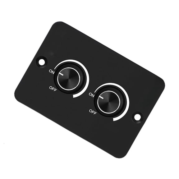 Round LED Dimmer Switches 12V 60W Double Knob Adjustable Brightness for Vehicles