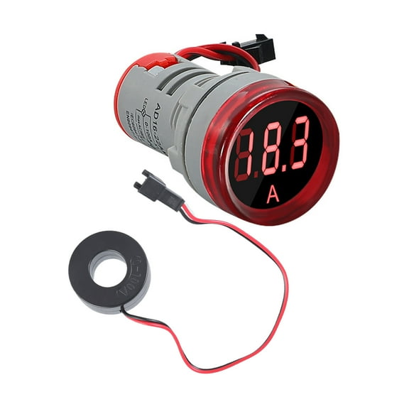 Round LED Display Current Ampermeter Voltmeter Ammeter Digital Voltages Current Meter Indicators 0-100A