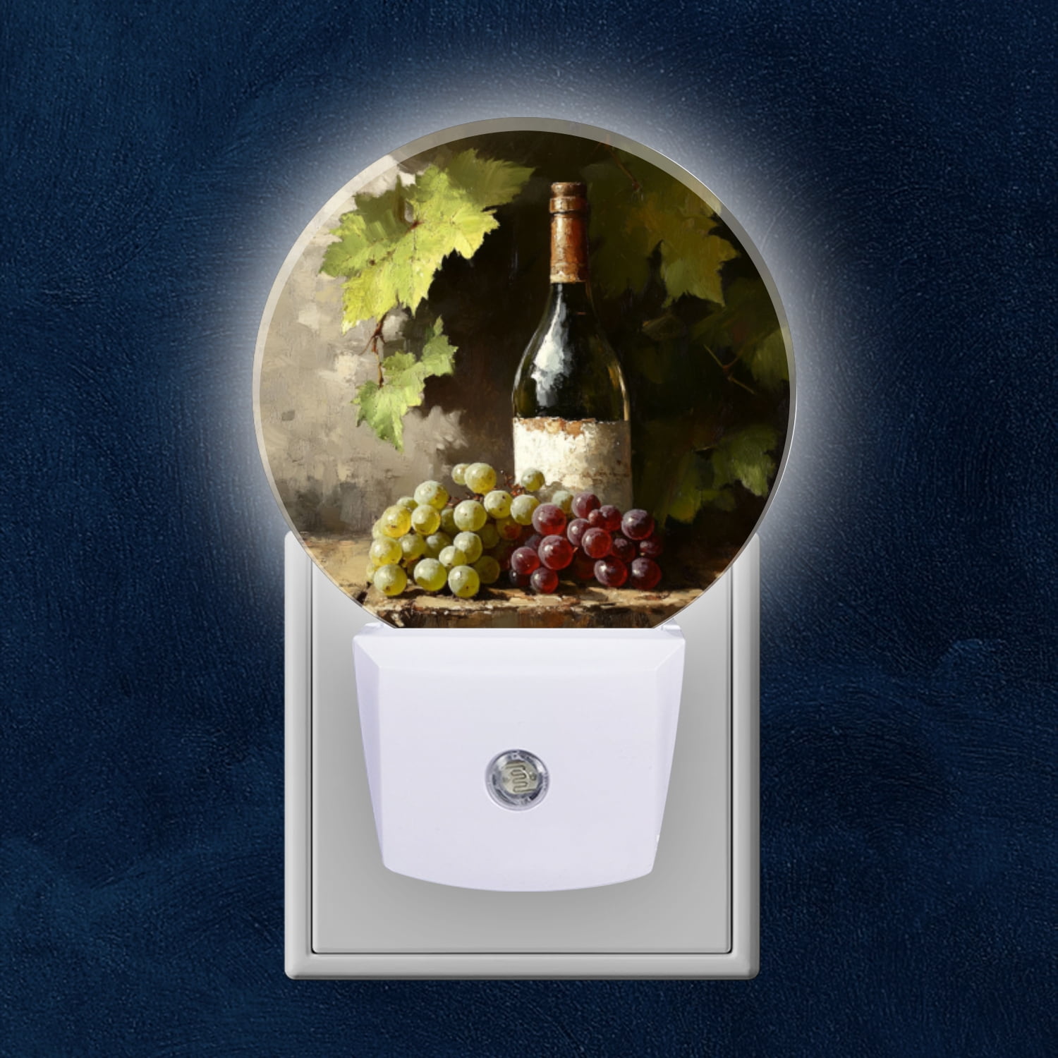 Round LED Night Lights Lamp with Dusk to Dawn Sensor, Grapes Next