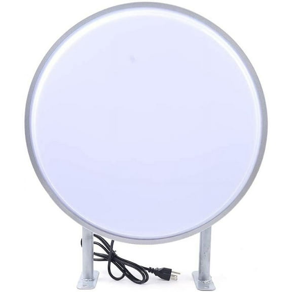 Round LED Signs Double Sided Outdoor Round Projecting Light Light-Box Signs Supply for Retail AdvertisingPub BarHotelBusiness (20in (50CM))