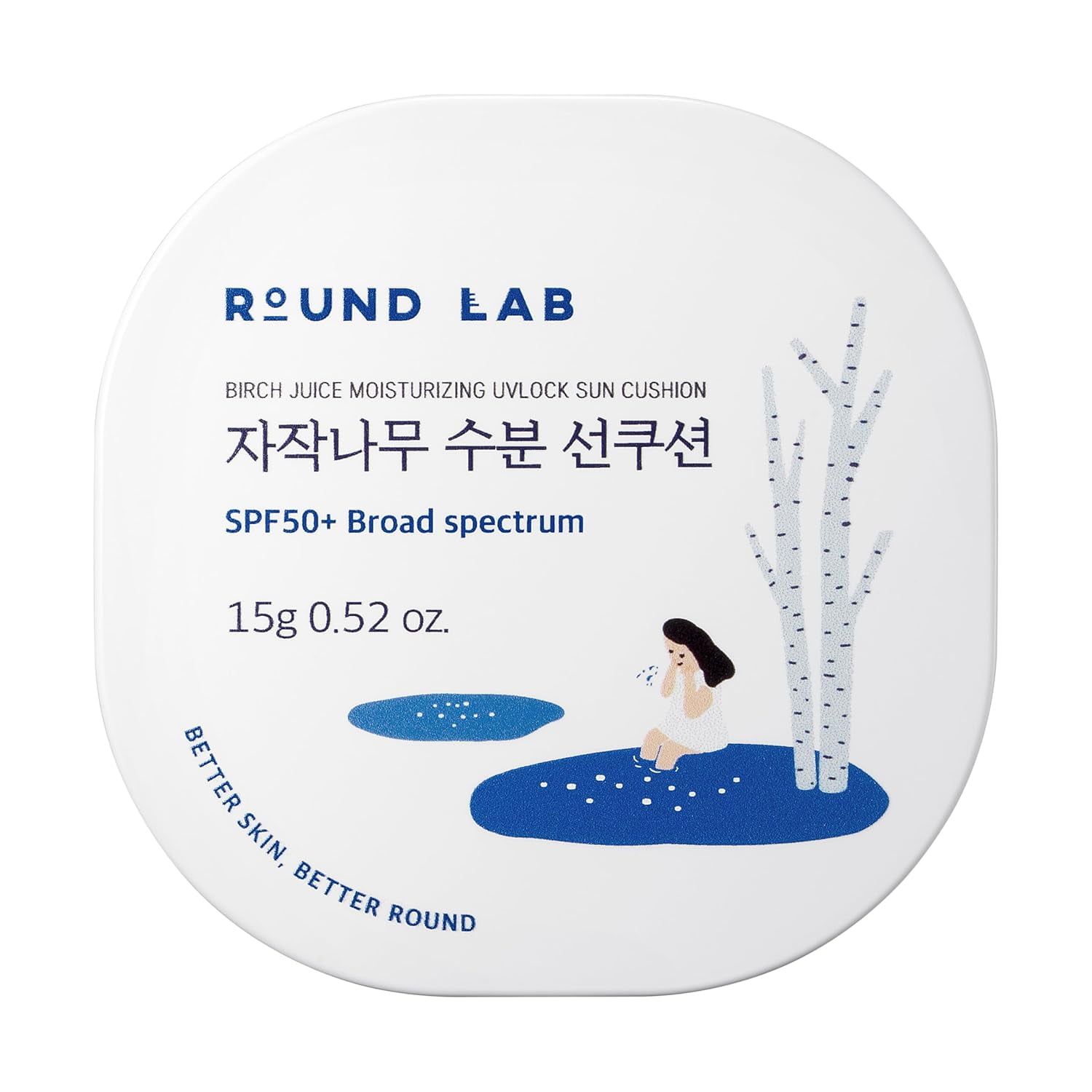 Round Lab Birch Juice Moisturizing UVlock Sun Cushion 15g (OTC)