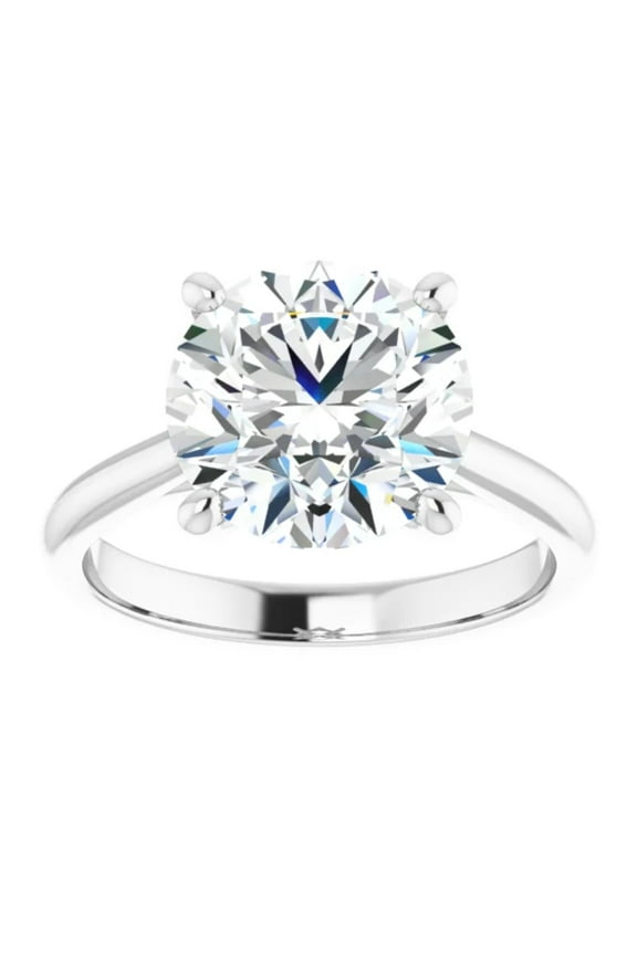 Round Lab Grown Diamond Engagement Ring 2 Carat 14k Gold