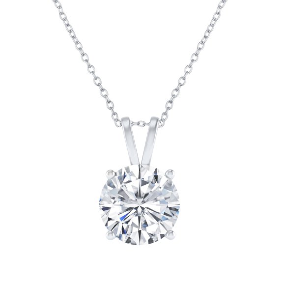 Round Lab Grown Diamond Pendant Gold Diamond Pendant, Anniversary Gift, Pendant for Daughter, Wife or Mother
