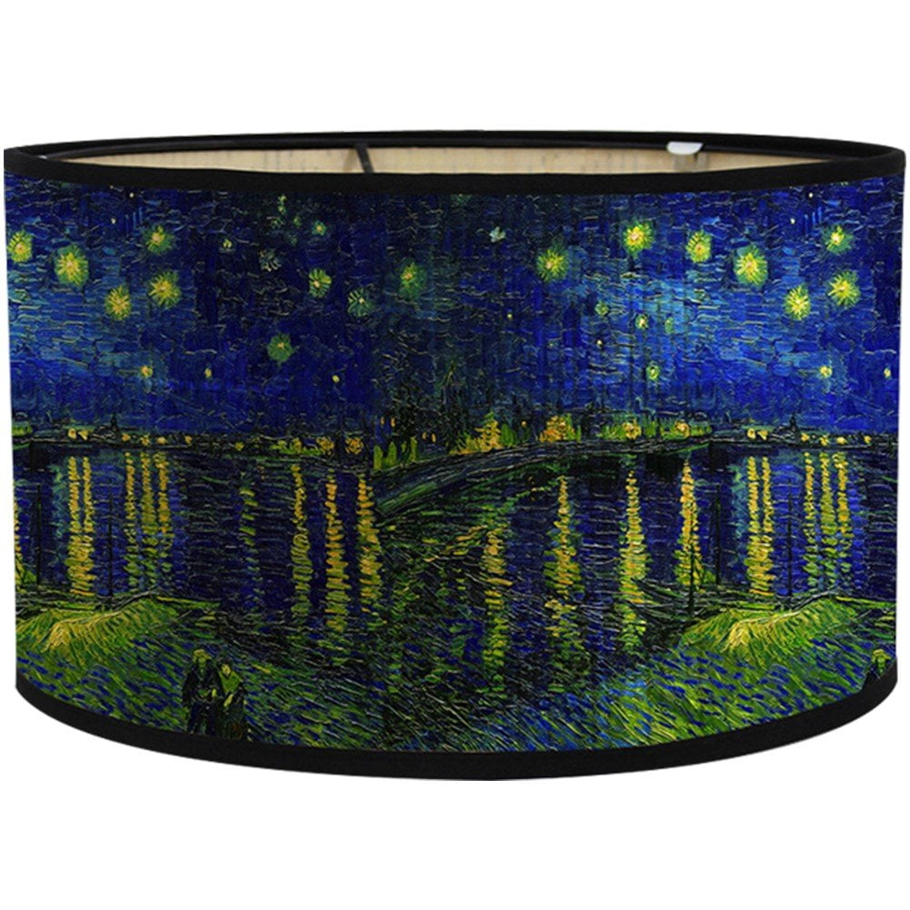 Round Lampshades, Vintage Drum Lampshade Pendant Lamp Shade Light Cover Home Decorative for Table Lamp, Bedside Lamp, Floor Lamp