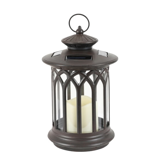 Round Lantern with Candle Solar Light