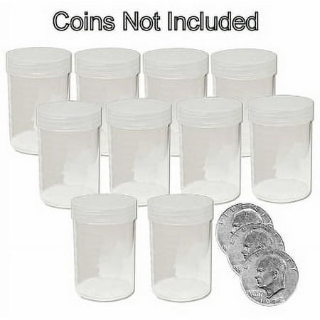 Round Large Dollar Coin Tubes Storage 38mm by BCW 98 pack