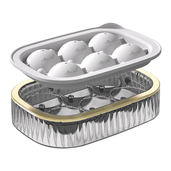 Round Large Ice Ball Mold, Food Grade Silicone Easy Release Ice Sphere Maker, Whiskey and Cocktail Ice Ball Tray for Slow Melting Ice