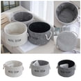thumbnail image 1 of Round Laundry Basket Collapsible Canvas Storage Bin,Large Capacity Dirty Clothes Hamper with Handles,Waterproof PE Lining for Bedroom Bathroom,Multipurpose Organizer Dark Grey, 1 of 9
