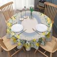 thumbnail image 1 of Round Lemon Tablecloth 60x60inch, French Lemon Country Farmhouse Spring Summer Waterproof Wrinkle Resistant Washable Tablecloth for Indoor and Outdoor, Holiday Kitchen Restaurant and Party, 1 of 1