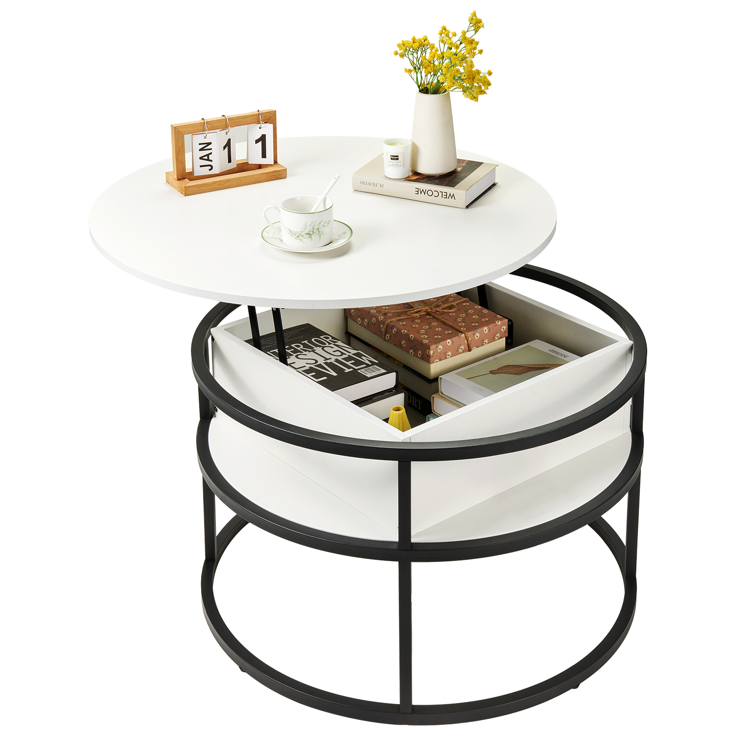 Trendy Coffee Table, Espresso & White