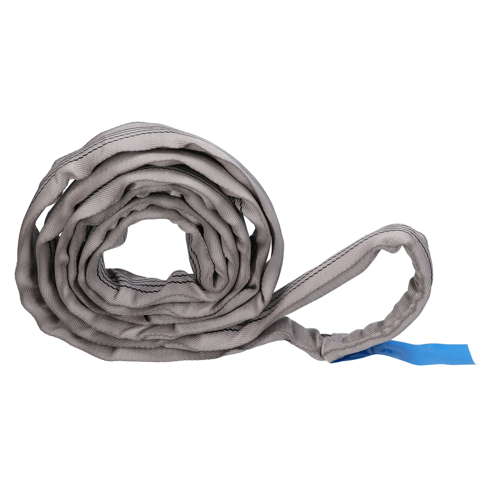 Round Lifting Slings Endless Heavy Duty 4T Load Capacity Rigging Towing Straps 70mm Width Gray