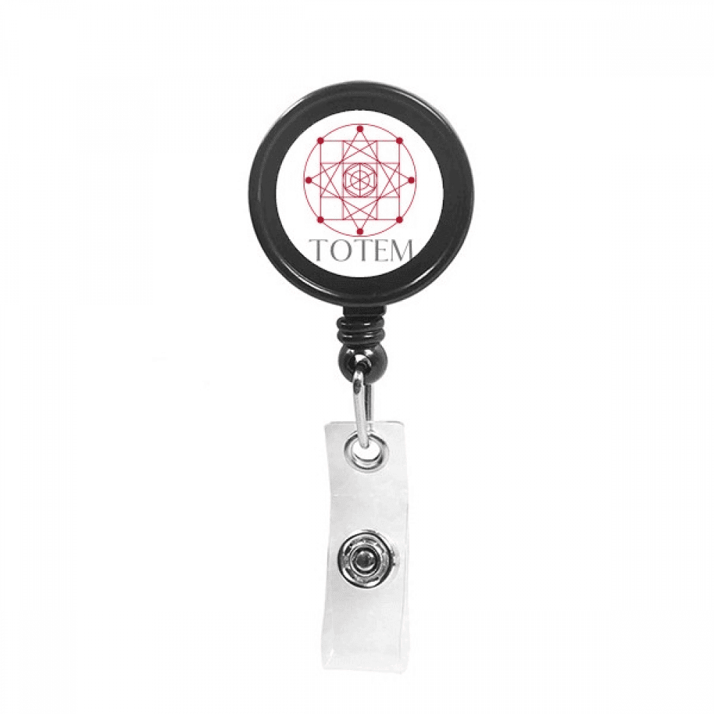 Round Line Triangular Square Retractable Keychain Badge Holder ID Badge
