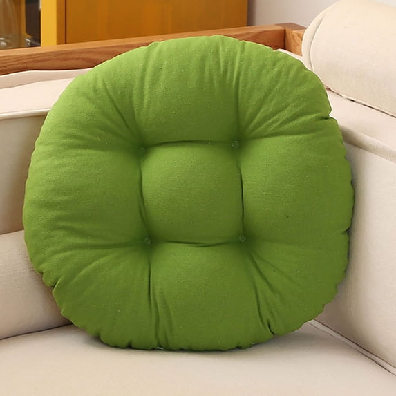 Round Linen Cushion 40cm Seat Pad for Office Chair Breathable