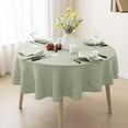 thumbnail image 1 of Round Linen Tablecloth 65'' DIA - 100% Pure European Flax Table Cloth - Sage, 1 of 5