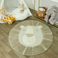 thumbnail image 1 of Round Lion Kids Area Rug, 1 of 5