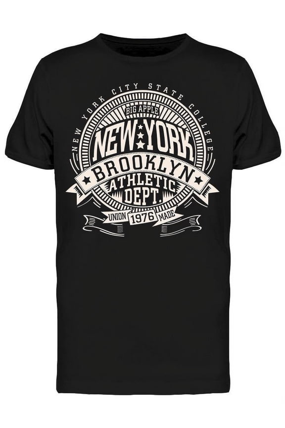 Round Logo. Brooklyn T-Shirt Men -Image by Shutterstock, Male XX-Large