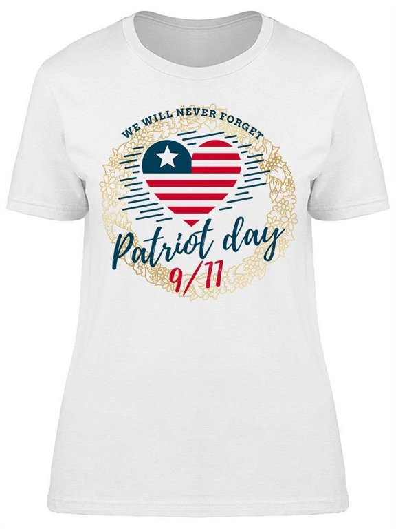 Round Logo. Patriot Day 9/11 T-Shirt Women -Image by Shutterstock, Female XX-Large