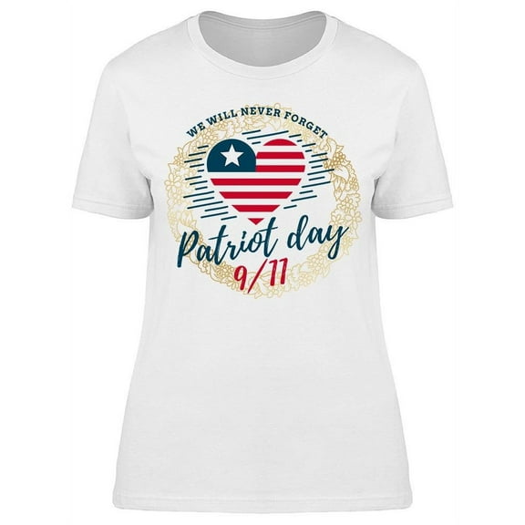 Round Logo. Patriot Day 9/11 T-Shirt Women -Image by Shutterstock, Female x-Large