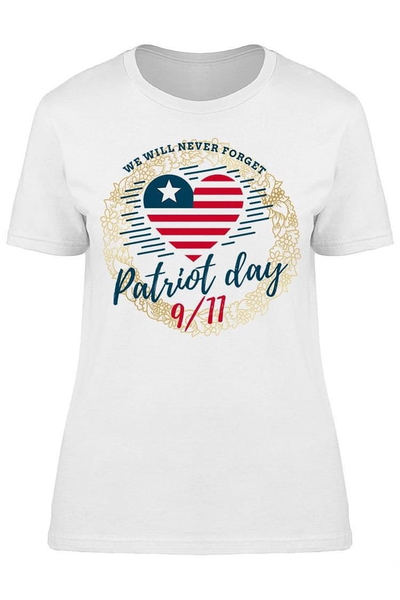Round Logo. Patriot Day 9/11 T-Shirt Women -Image by Shutterstock, Female x-Large