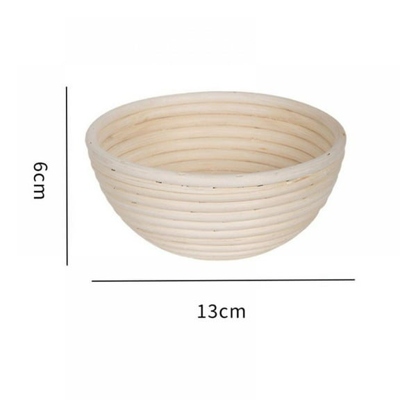 Round Long Banneton Brotform Bread Proofing Proving Rattan Basket Bread,Round,5.1"*2.4"
