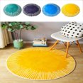 thumbnail image 1 of Round Low Pile Area Rug 23.6 Inch Non-Shedding Washable Non-Slip Rubber Backing for Living Room Bedroom Bedding(Yellow) ,Hulucky, 1 of 9