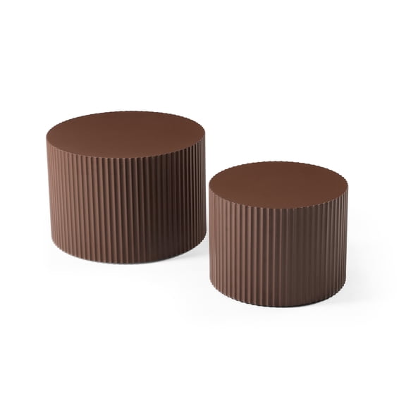 Round MDF Coffee Table Set | Suitable for Relaxing in Living Room | Waterproof and Wear - resistant MDF | Overcomes Durability Concerns