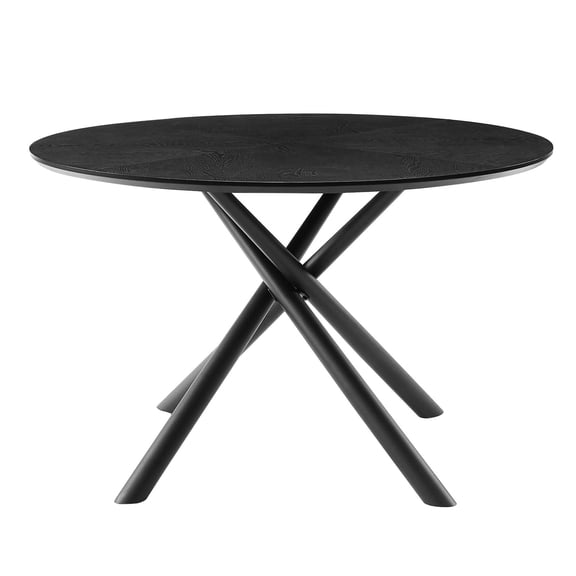 Round MDF Table for Dining and Relaxing / Cross Legs Ensure Stability