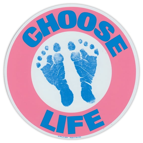 Round Magnet - Choose Life (Pink) - Anti Abortion Pro Life - Magnetic Bumper Sticker - 5" Round