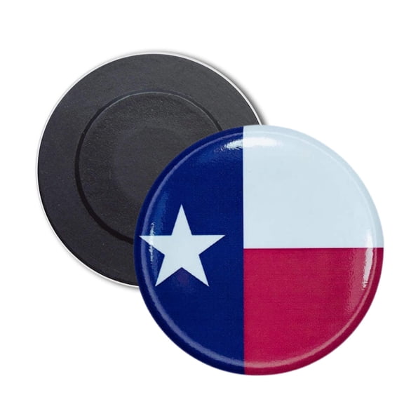Round Magnet - State Flag Texas - USA | Refrigerator Locker Decor, Travel Souvenir Gift, Collectible Keepsake, Home Office Display