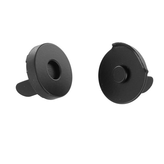 Round Magnetic Snap *w/ Lip*, Black Matte