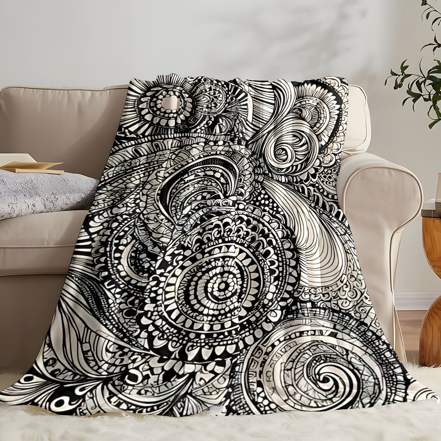 Snapshot of Penthouse Throw Blanket With Intricate Pattern