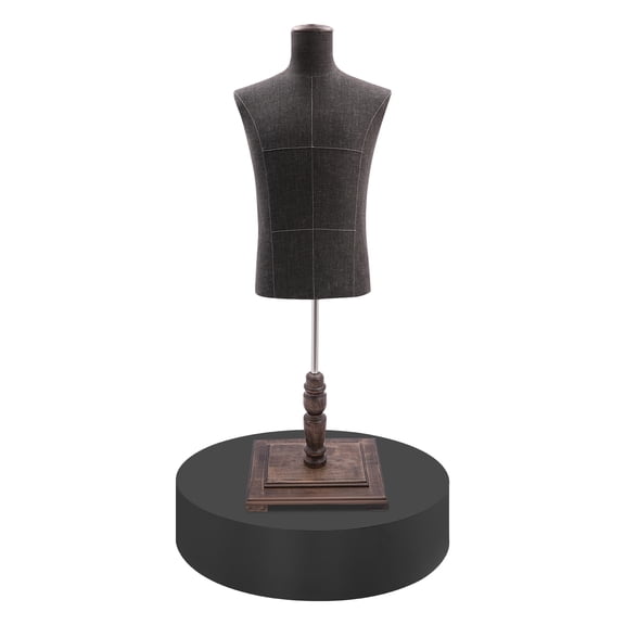 Round Mannequin Display Pedestal Stand Bridal Shop Cylinder Plinth Raiser Table Party Event Decor Platform Base Stand (Black)