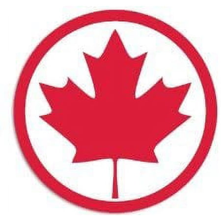 Round Maple Leaf (from Canadian Flag) Sticker