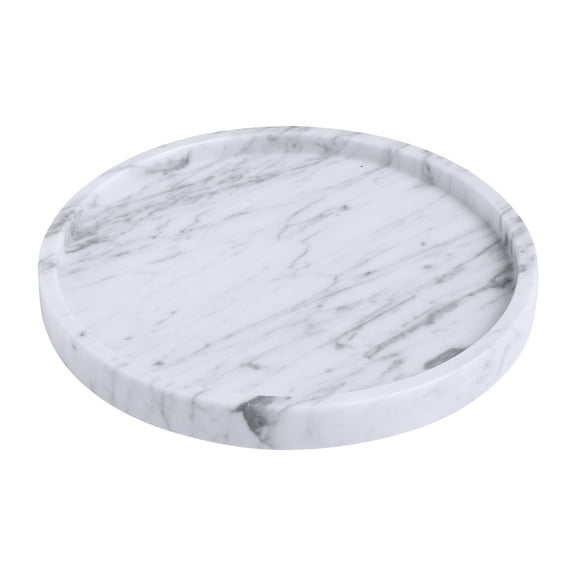 Round Marble Vanity Organizer Serving Tray 10 Inch Diameter