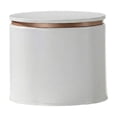 thumbnail image 1 of Round Matte Iron Tea Canister, Flat Lid Airtight Tin Container for Tea Leaves, Small Empty Metal Tea Jar for Storage Organization 4 Inch White, 1 of 6