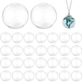 thumbnail image 1 of Round Mechanized One Hole Blown Glass Globe Ball Bottles for Stud Earring or Crafts Clear 25.5x24.5mm Hole: 4mm 30pcs/set, 1 of 9