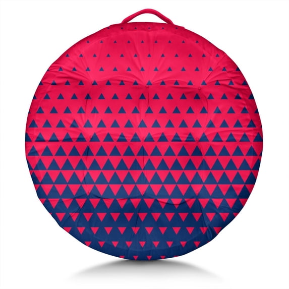 Round Meditation Cushion, 22" Dutch Velvet Floor Pillow with PP Cotton Filling for Yoga, Zen, Reading, and Floor Seating, Colorful Bricks & Pop