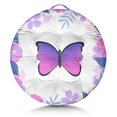 thumbnail image 1 of Round Meditation Cushion, 22" Dutch Velvet Floor Pillow with PP Cotton Filling for Yoga, Zen, Reading, and Floor Seating, Spring Butterfly Print, 1 of 5