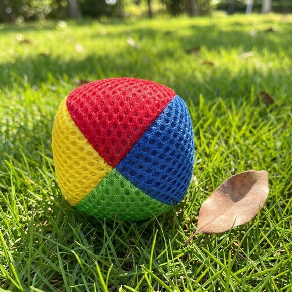 Round Mesh Sandbag Ball Set 10pcs Colorful Throw Catch Game Toy,Soft Polyester Training Bean Bag,Kids Outdoor Hand Eye Coordination Sports Fidget Play Equipment,Lightweight Durable Game Balls