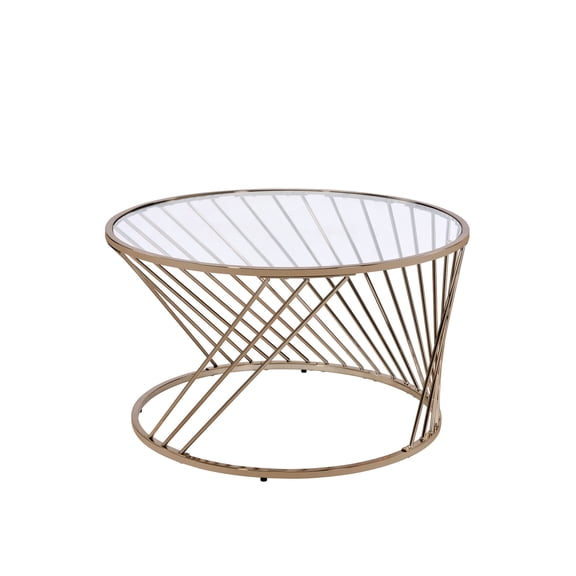 Round Metal Coffee Table | Bring Modern Style to Any Living Space | Open - Frame Drum Base | Combine Beauty and Practicality