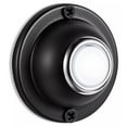 Round Metal Doorbell Push Button Black Wired Lighted Up LED for Home